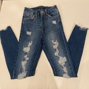 Aeropostale Blue Ripped Jeans Regular Fit